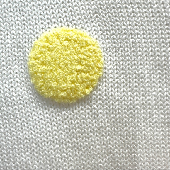 Margaret O'Leary Polka Dot Boucle Short Sleeved Sweater Size S - Picture 4 of 5